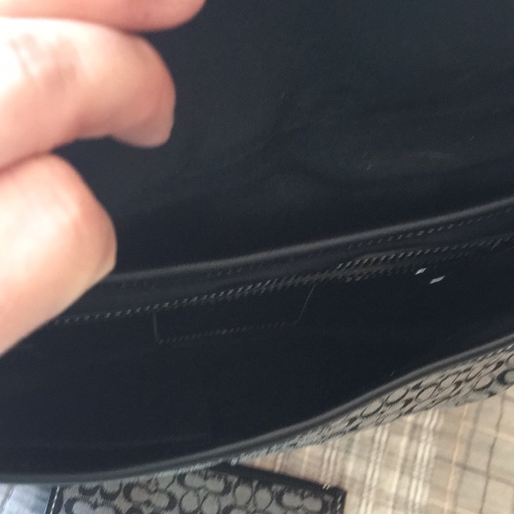 Coach Black and Gray Signature C Shoulder Bag - Picture 3 of 6